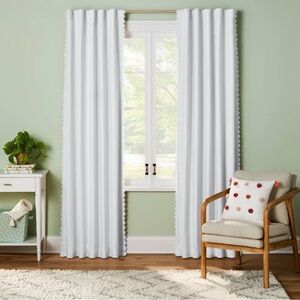 Set of 2 Pillowfort Scallop Kids Blackout Window Curtain Panels 42” x 84”